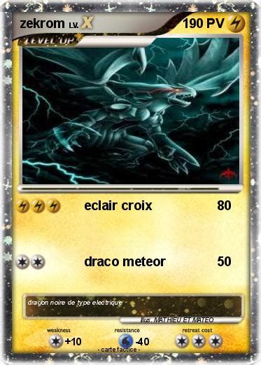 Pokémon zekrom 1613 1613 eclair croix Ma carte Pokémon