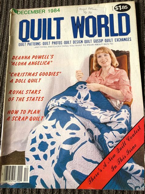 Quilt World Magazine Vintage December 1984 Christmas Goodies A Doll Quilt And Much More Etsy