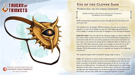 Art Oc Eye Of The Cloven Sage An Illustrated Magic Item For