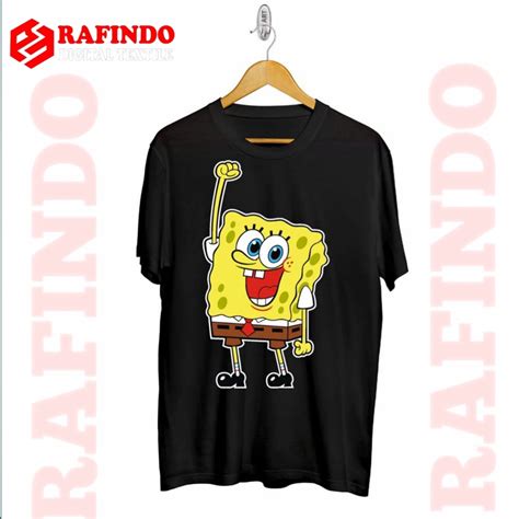 Jual Baju Kaos T Shirt Sablon Desain Spongebob Squarepants Bisa