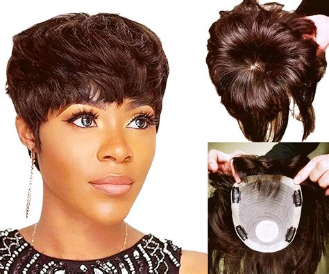 Amazon BESTOPPER Human Hair Short Curly Hair Toppers For Women