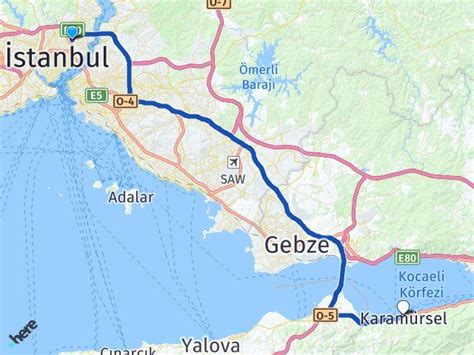 İstanbul Beşiktaş Levent Karamürsel Kocaeli Arası Kaç Km Yol Tarifi