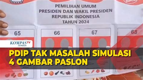 Pdip Grobogan Tak Permasalahkan Gambar Paslon Saat Simulasi