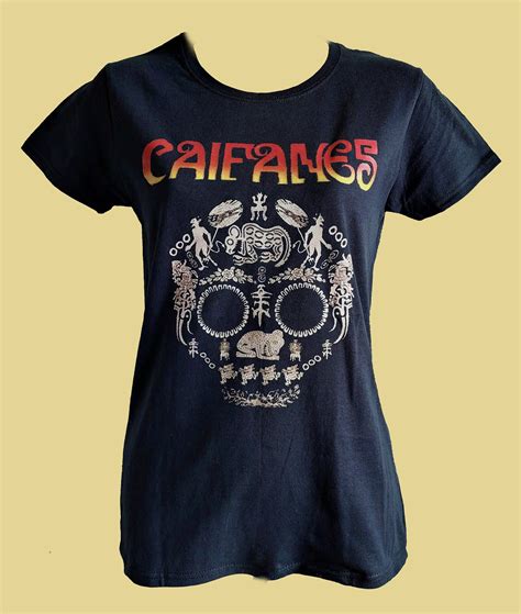 Caifanes Mexican Skull Logo Black T Shirt For Women DTP Etsy