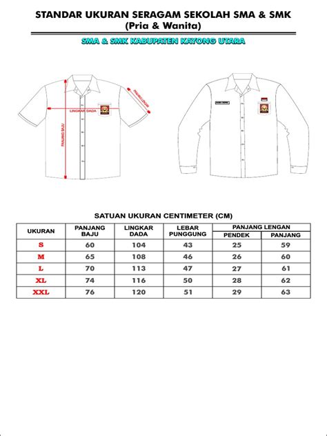 Standar Ukuran Seragam Sekolah Pdf Pdf