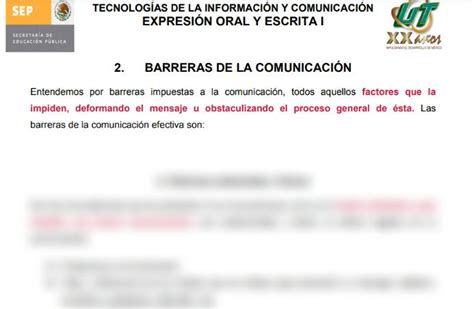 Solution Barreras De La Comunicacion Studypool