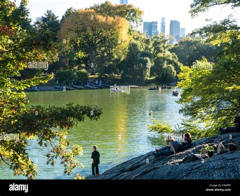 Cityscape Water Rowboats Autumn Trees Hi Res Stock Photography And