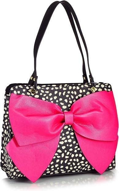 Betsey Johnson Bow Regard Large Bow Satchel Fuschia Multi One Size