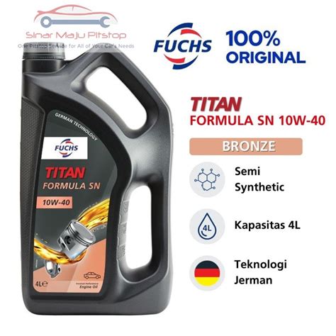 Jual FUCHS TITAN FORMULA SN SAE 10W 40 API SN CF Oli Mesin Mobil