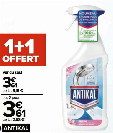 Promo Antikal Spray Anti Calcaire Chez Carrefour