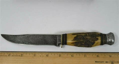 Vintage York Cutlery Co S Hunting Knife Stag Solingen