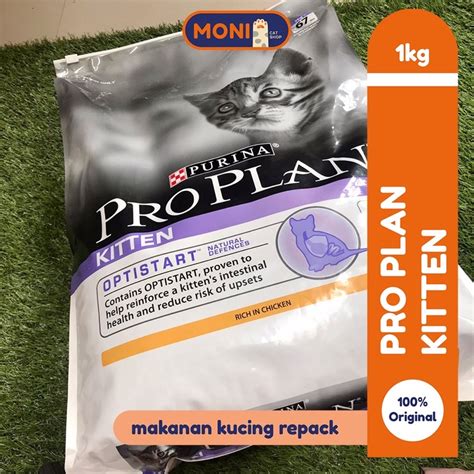 Jual Makanan Kucing Pro Plan Kitten Chicken Repack 1kg Shopee