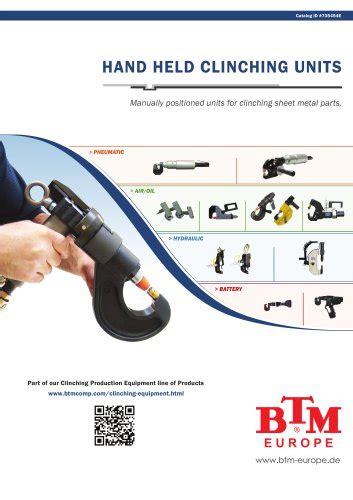 Tog L Loc® Clinch Tooling Btm Europe Blechverb Gmbh Pdf Catalogs