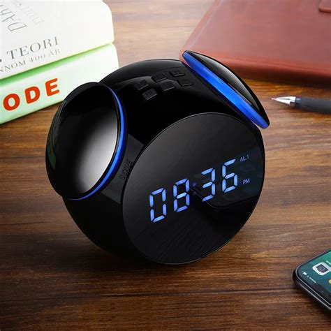 Mini Alarm Clock Speaker Wireless Bluetooth Speaker Portable Led