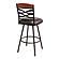 Arden Contemporary Bar Height Barstool In Auburn Bay Finish W Brown