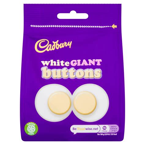 Cadbury White Giant Buttons Chocolate Bag G Single Chocolate Bars