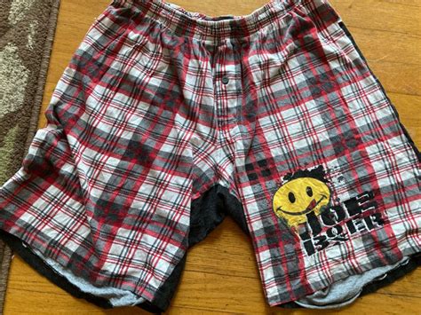 Vintage Joe Boxer Smiley Face Plaid Boxer Cotton Paja Gem