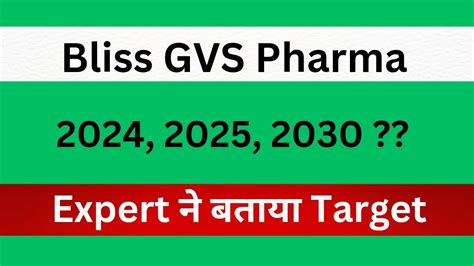 Bliss Gvs Pharma Share Price Target Bliss Gvs Pharma