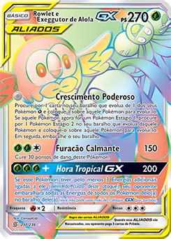 Rowlet E Exeggutor De Alola Gx Sintonia Mental Banco De Dados De