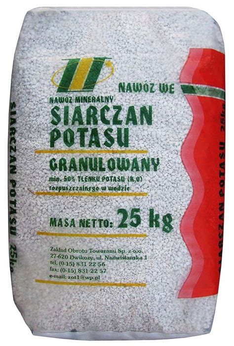 SIARCZAN POTASU 25kg nawóz granulowany POTAS 50 4332 Cena Opinie