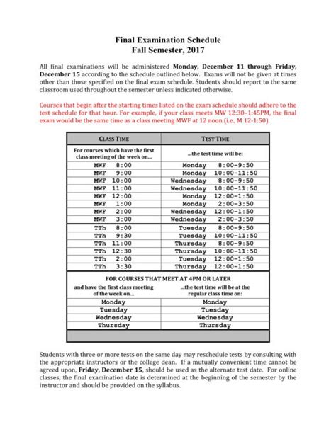 Free 9 Test Schedule Samples And Templates In Pdf