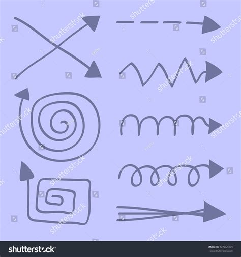 Vector Hand Drawing Arrows Vector Set Stock Vector Royalty Free