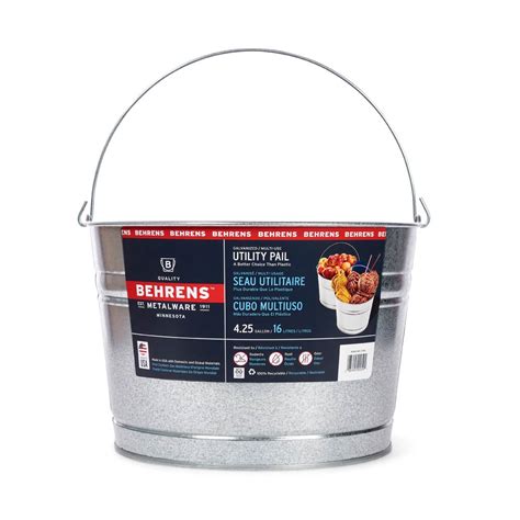 425 Gallon Galvanized Pail Behrens Galvanized Steel Pail