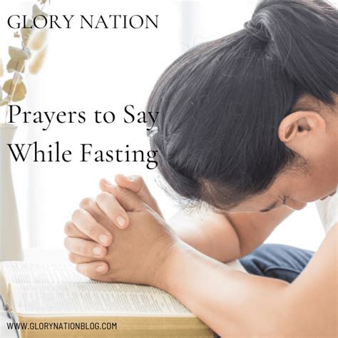 Prayers To Say While Fasting Glory Nation