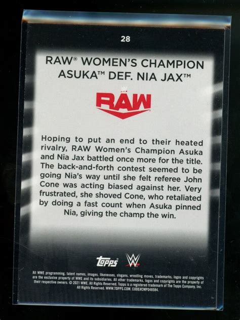 Topps Wwe Women S Division Raw Womens Champion Asuka Def Nia