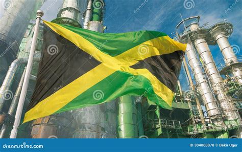 Flag of Jamaica stock illustration. Illustration of cross - 304068878