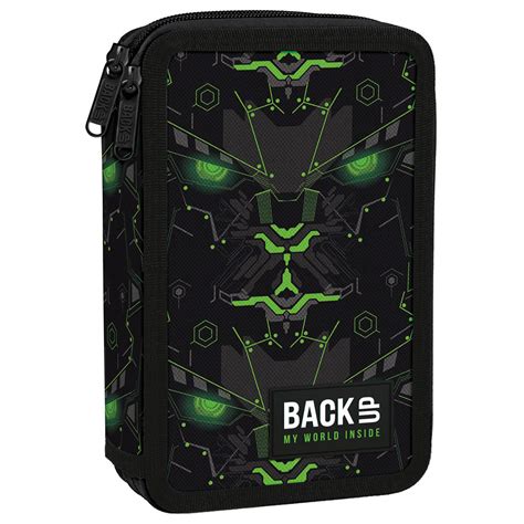 Derform piórnik backup 6 model podwójny z wyposażeniem monster green