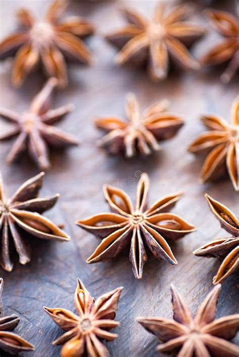 Anise Stars On Wooden Table Stock Image Image Of Anise Pile 128467529