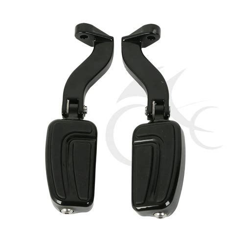 Black Rear Passenger Foot Pegs Mount Fit For Harley Road Street Glide