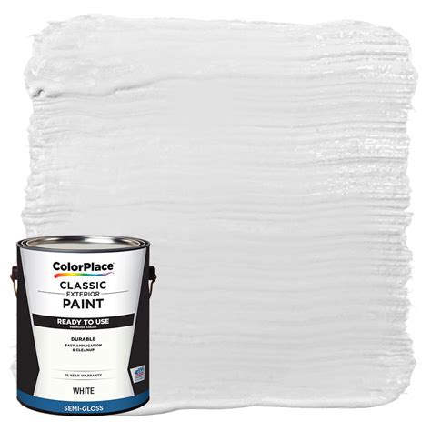 Colorplace Exterior Latex Paint White 1 Quart Semi Gloss