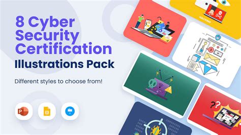 Cyber Security Certification Illustrations Powerpoint Template And