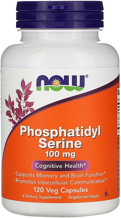 Фосфатидилсерин, 100 мг - Now Foods Phosphatidyl Serine: купити за ...