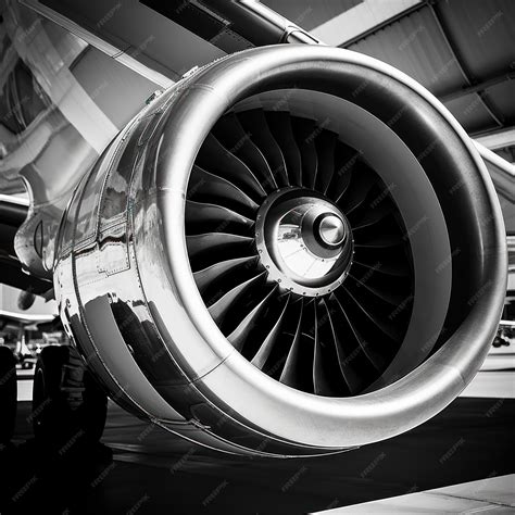 Premium AI Image | airplane wing and engine highlighting the intricate ...