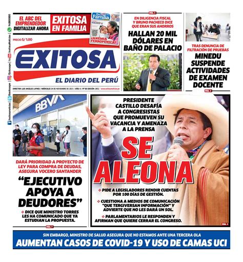 Diario Exitosa Lima Miércoles 24 de Noviembre 2021 by Diario Exitosa