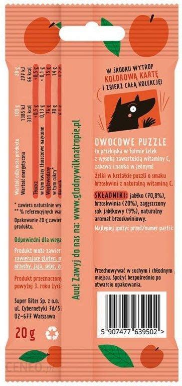 Owocowe Puzzle Elki Z Naturaln Witamin C Brzoskwinia G Odny Wilk