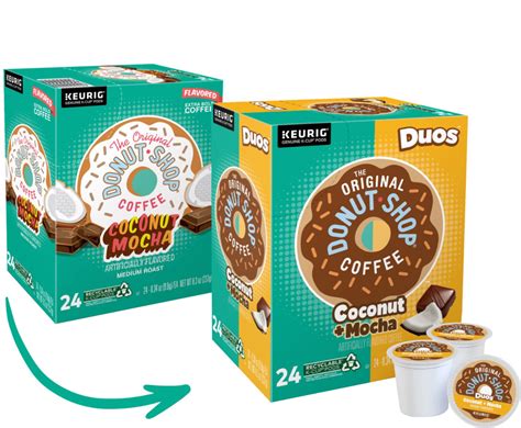 The Original Donut Shop Duos Coconut Mocha K Cup Pods 24 Count