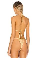 Monica Hansen Beachwear Padded Triangle Bikini Top In Gold Revolve