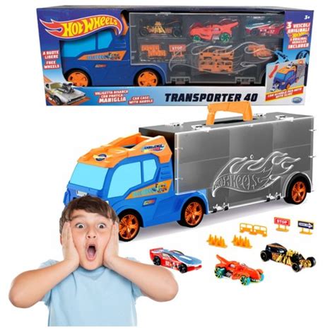 HOT WHEELS CIĘŻARÓWKA TRANSPORTER AUTEK AUTA ZNAKI DROGOWE Allegro pl