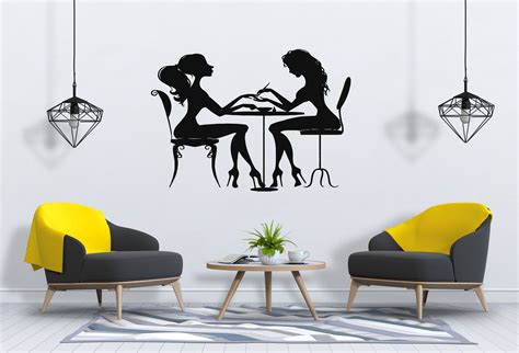 Nail Salon Wall Decal Manicure Pedicure Window Sticker Nail Etsy