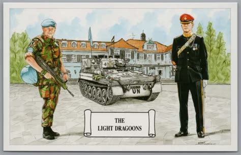 BRITISH ARMY SERIES The Light Dragoons Military Postcard Geoff White