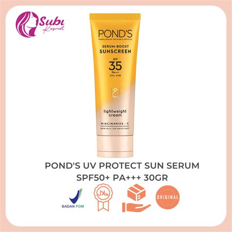 Jual Ponds UV Protect Sun Serum SPF35 PA UVA UVB Lightweight