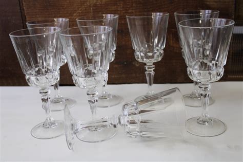 Set Of 8 Lady Victoria Chantelle Pattern Water Goblets Wine Glasses