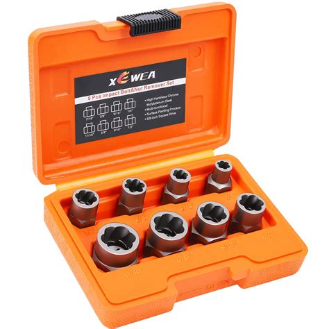 Buy Xewea Impact Bolt And Nut Remover Set 8pcs 3 8 Drive Bolt Extractor Set Tool For Removing