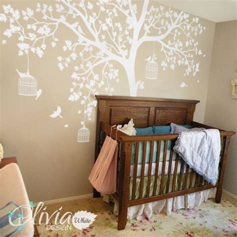 White Tree Decal Huge Tree Wall Decal Wall Art Tattoo Wall - Etsy