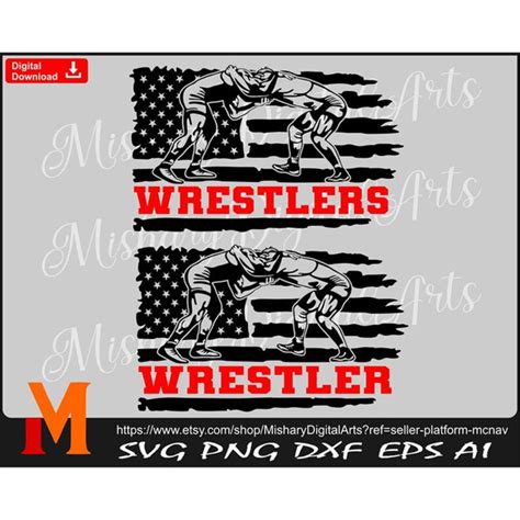 Wrestlerwrestlers Svg Patriotic Us Flag Svg Wrestling Sv Inspire