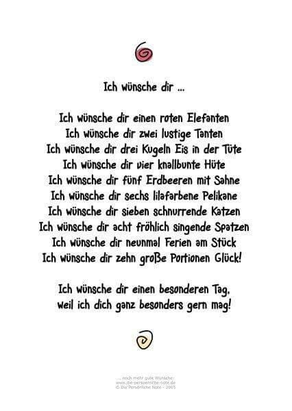 Pin Von Geli Schaumann Auf Happy Birthday Geburtstag Gedicht